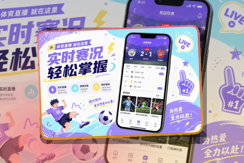 海报式引导 · App快速入口 · 常看联赛快速进入界面展示